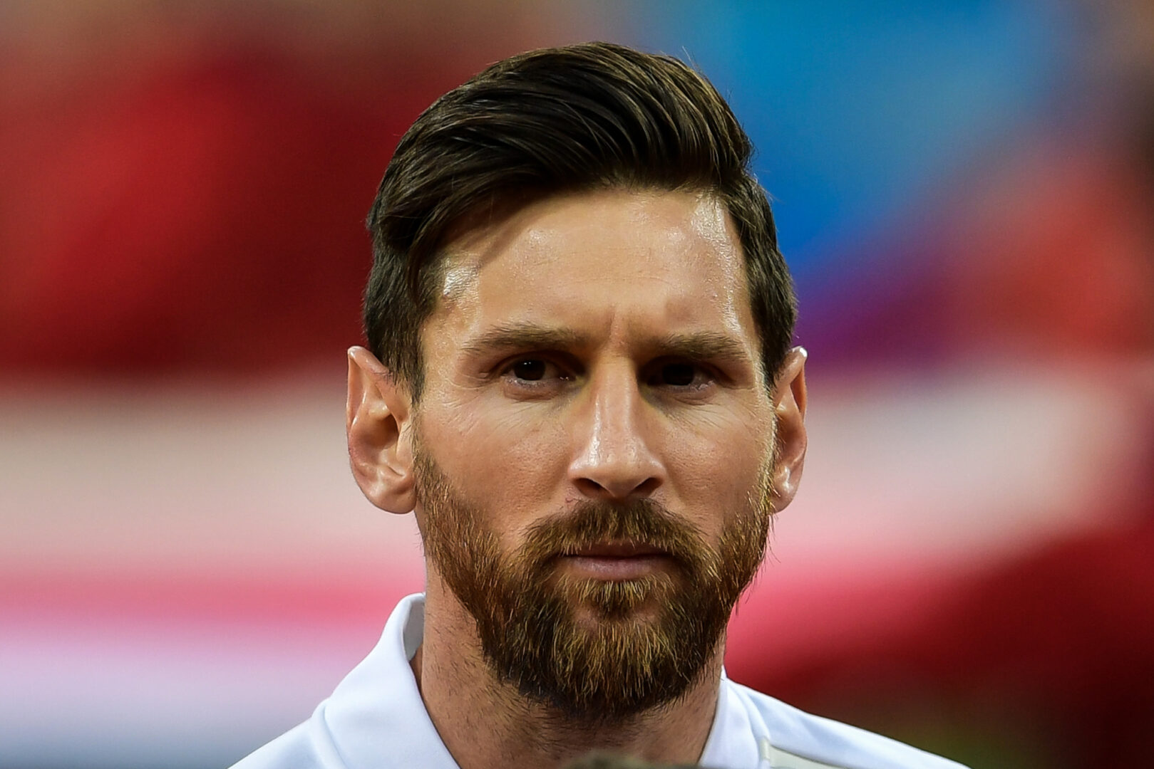 Lionel Messi of Argentina looks on before their Group D match against Croatia during the 2018 FIFA World Cup in Nizhny Novgorod, Russia, 21 June 2018.
Lionel Messi looks like Hong Kong actor Nick Cheung.